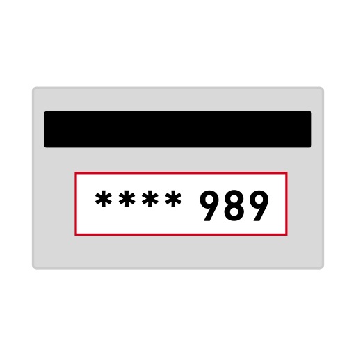 Credit card, csc, cv2, cvc, cvv, security code icon